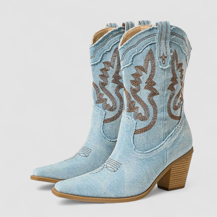 Selena - Bottines en Denim Orthopédique