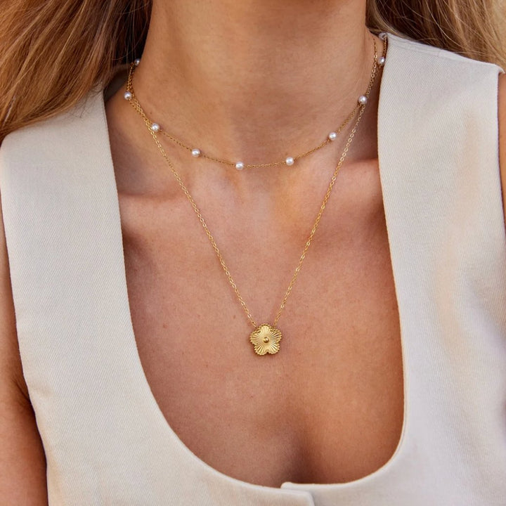 Adèle - Collier à Chaîne avec Perles