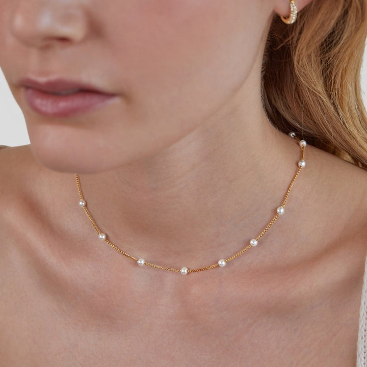 Adèle - Collier à Chaîne avec Perles