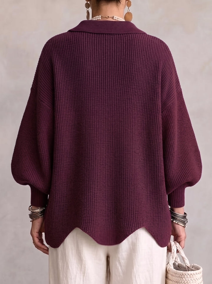 Ortensia — Cardigan Oversize Boutons Dorés
