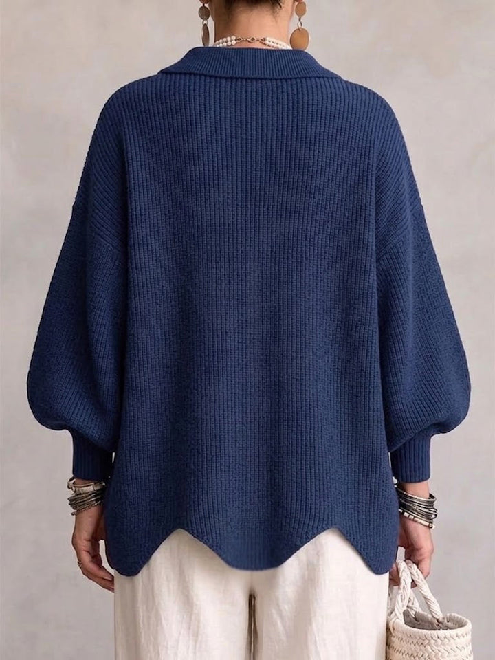 Ortensia — Cardigan Oversize Boutons Dorés