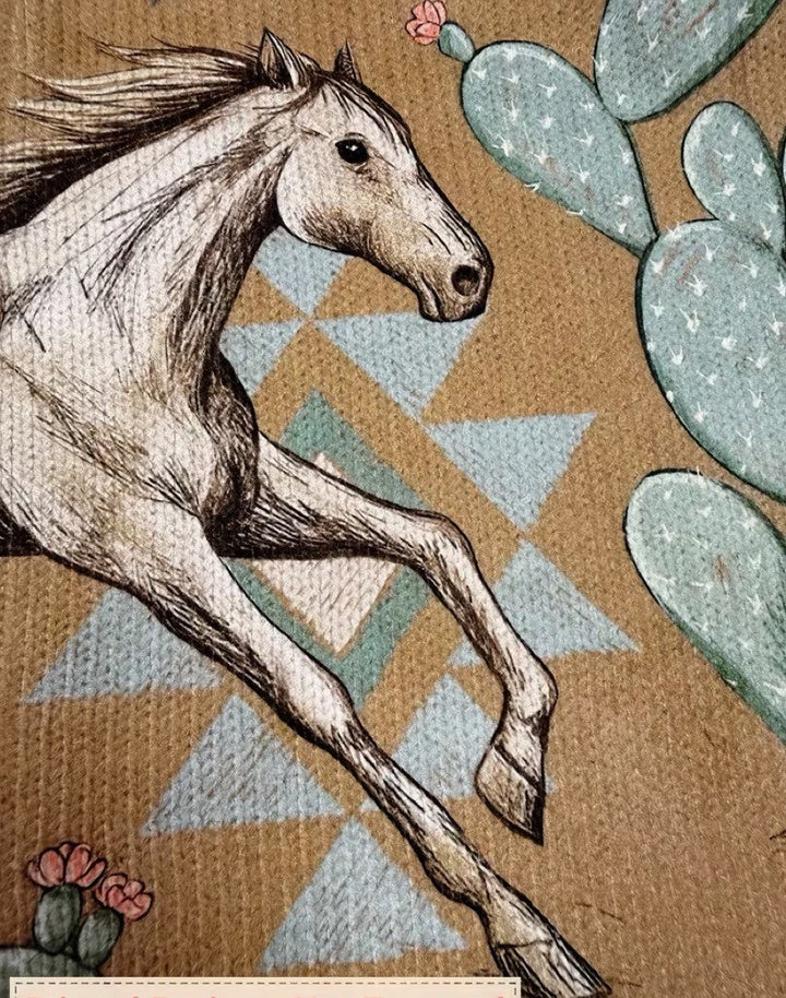 Perpetua | Cardigan Zippé Chevaux et Cactus du Désert