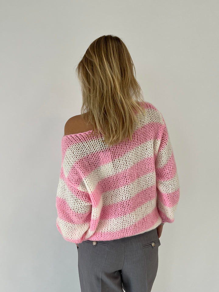 Capucine | PULL OVERSIZE EN TRICOT RAYÉ
