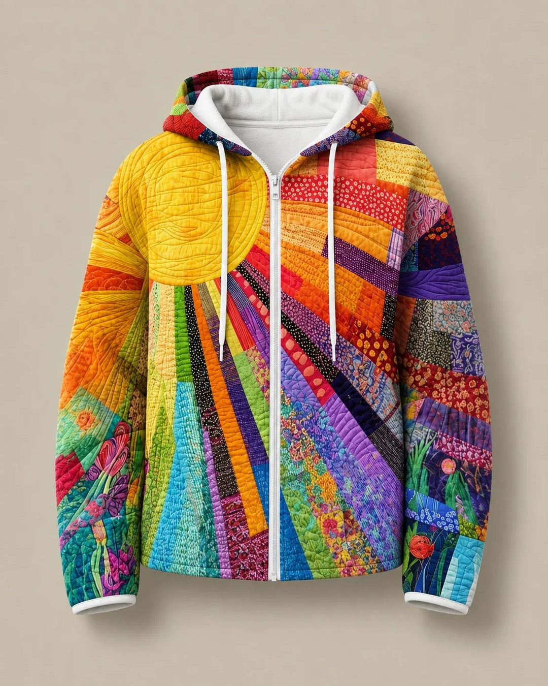 Rhealyn | Veste sans fermeture à imprimé soleil