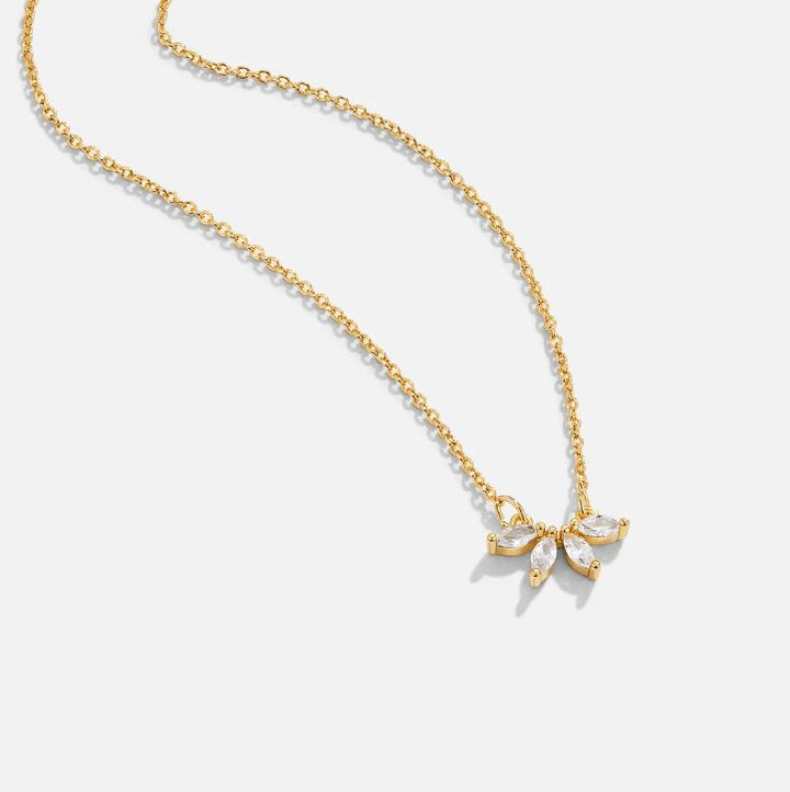 Céleste - Collier Feuille en Cristal